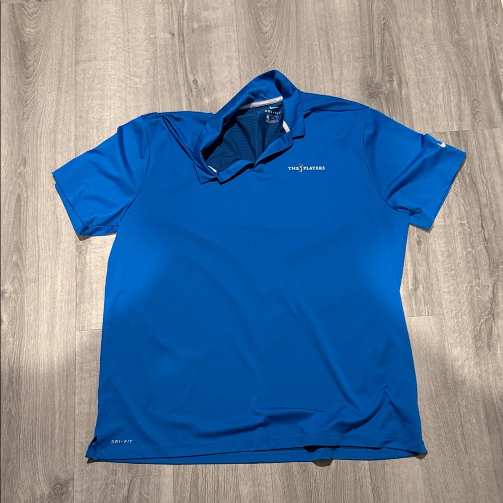 Nike Men's Blue Polo Shirt- The Players Logo